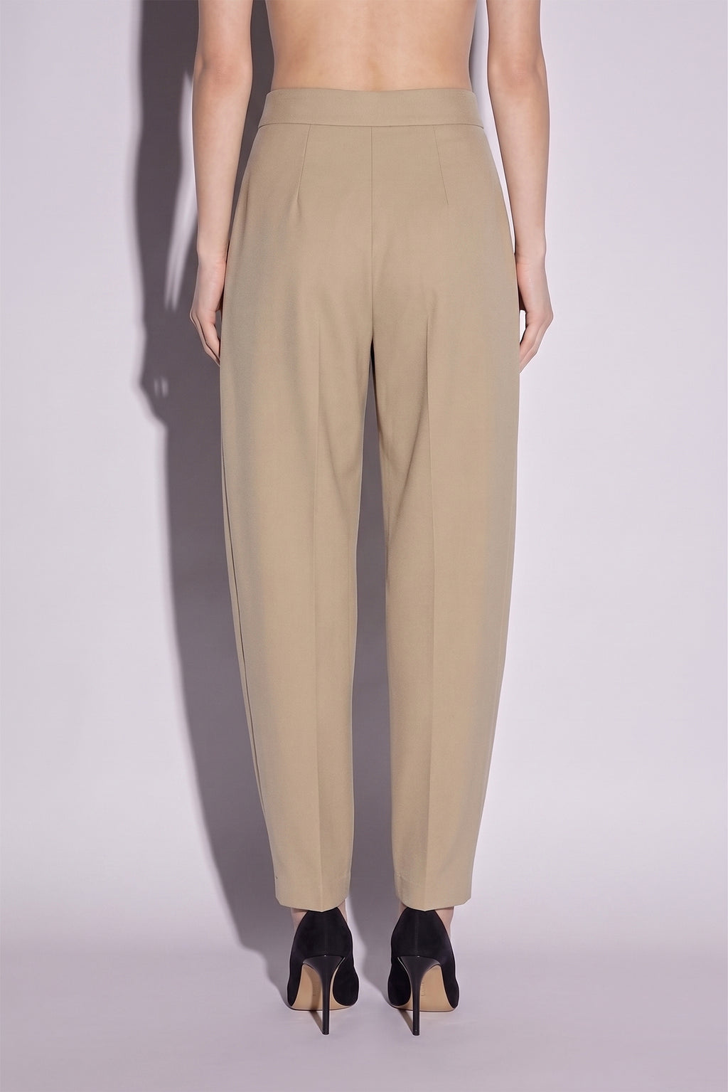 BARREL FIT GABARDINE TROUSERS