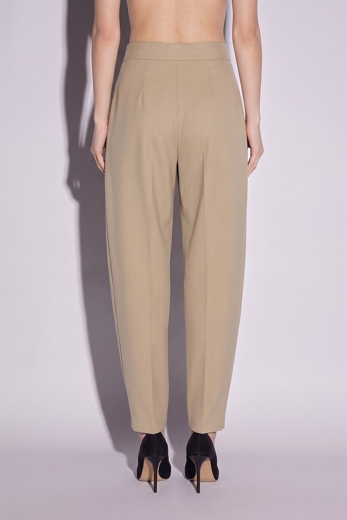 BARREL FIT GABARDINE TROUSERS