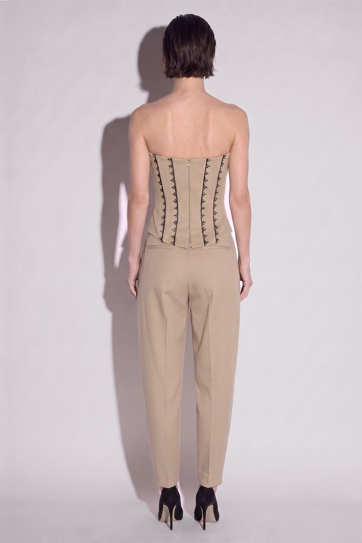GABARDINE CORSET BUSTIER
