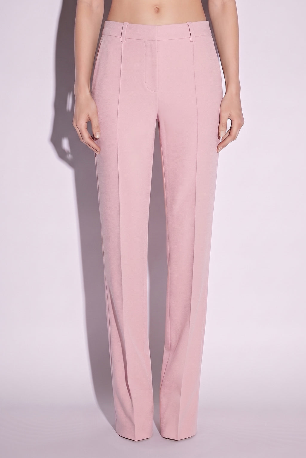 STRAIGHT FIT CREPE TROUSERS