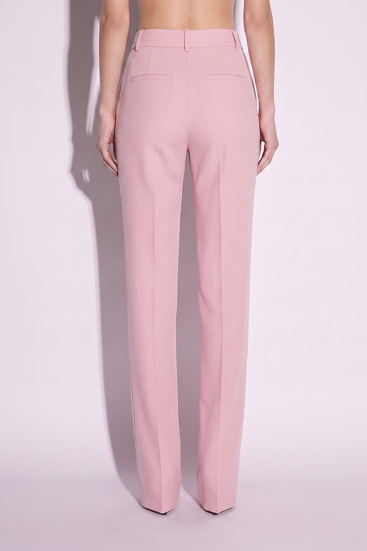 STRAIGHT FIT CREPE TROUSERS