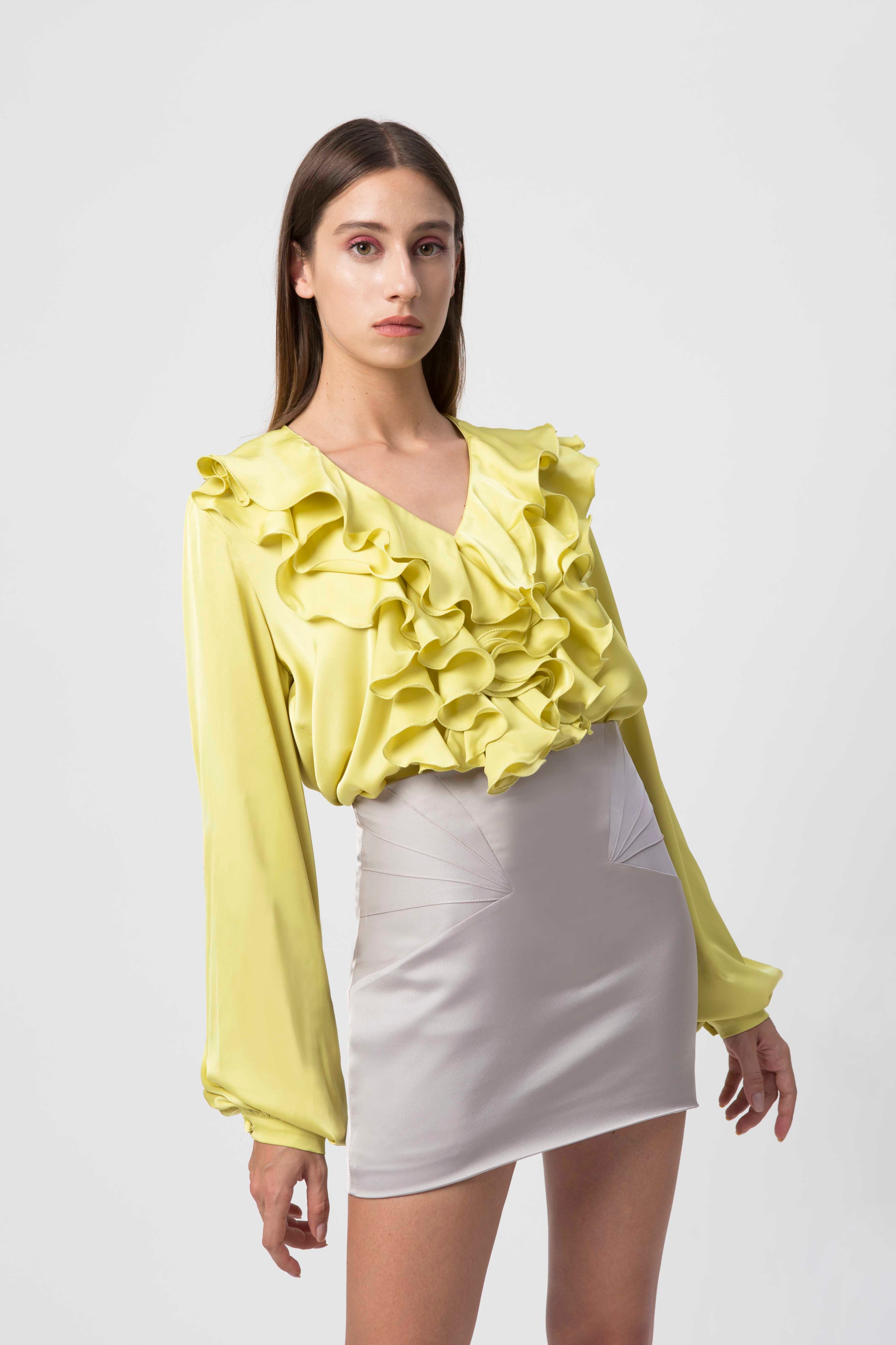 Bianca Saten Mini Etek