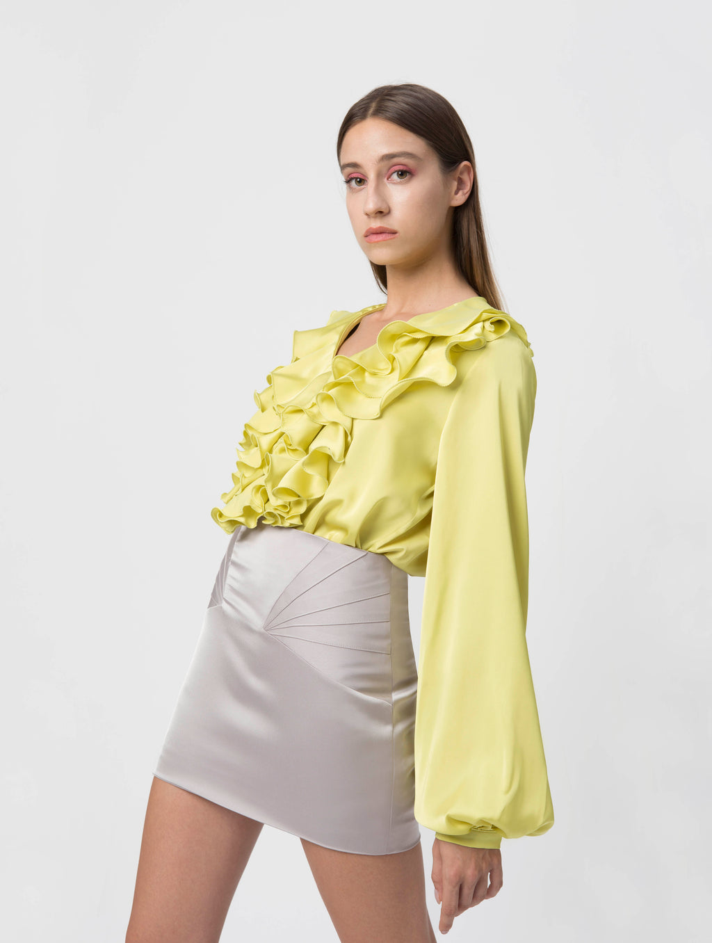 Bianca Saten Mini Etek