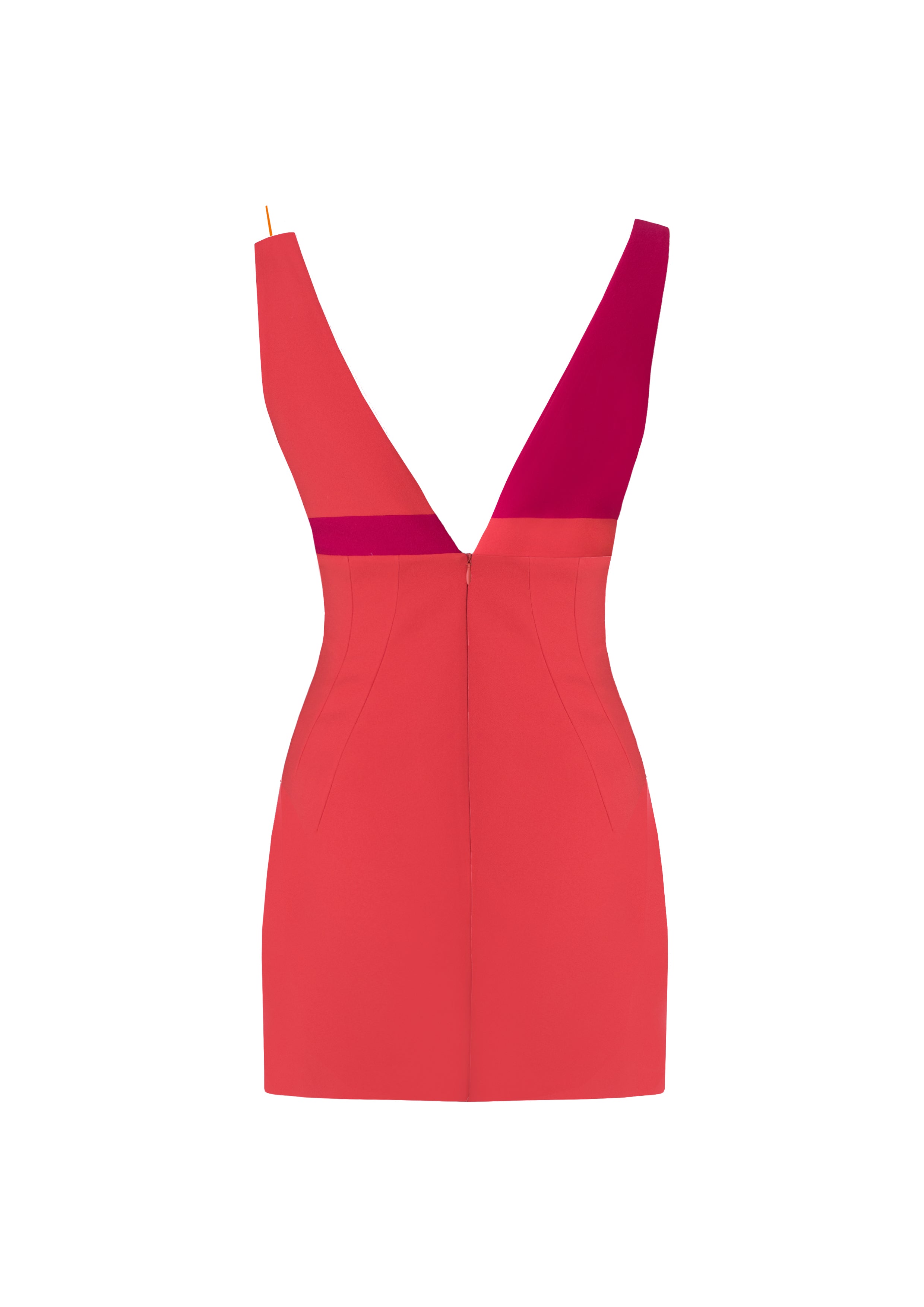 Arianna mini asymmetric crepe dress – AICIA